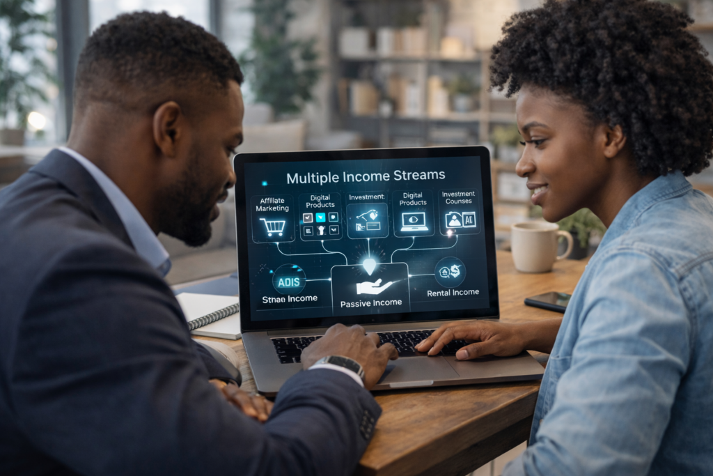 African creator selling AI powered digital products online