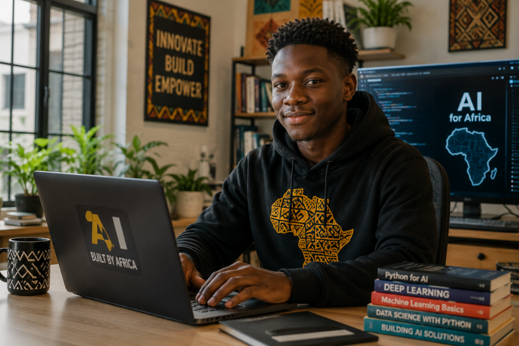 African child claiming ownership of AI future prepared child
