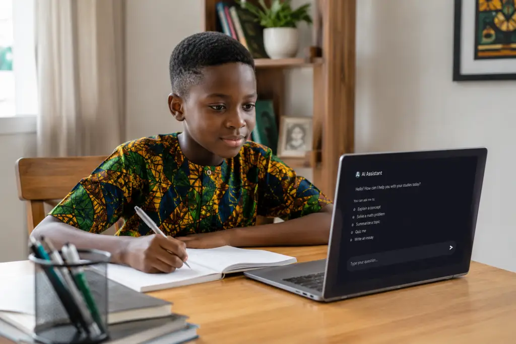 AI literate child learning with artificial intelligence