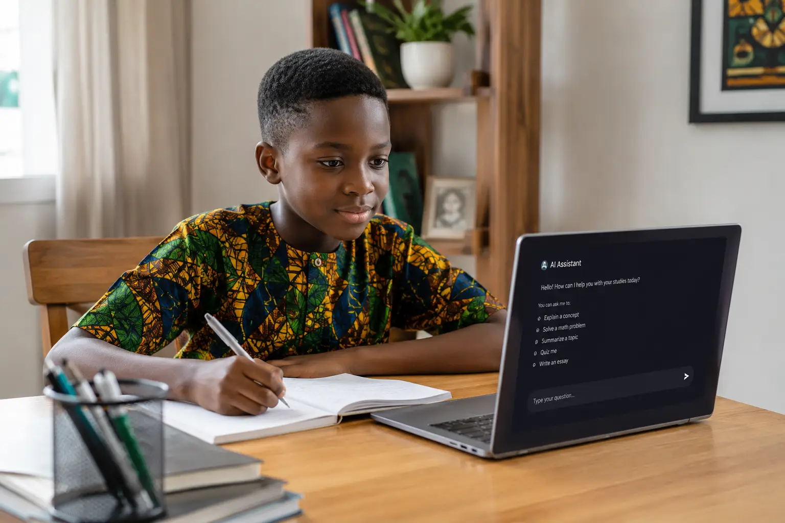 AI literate child learning with artificial intelligence