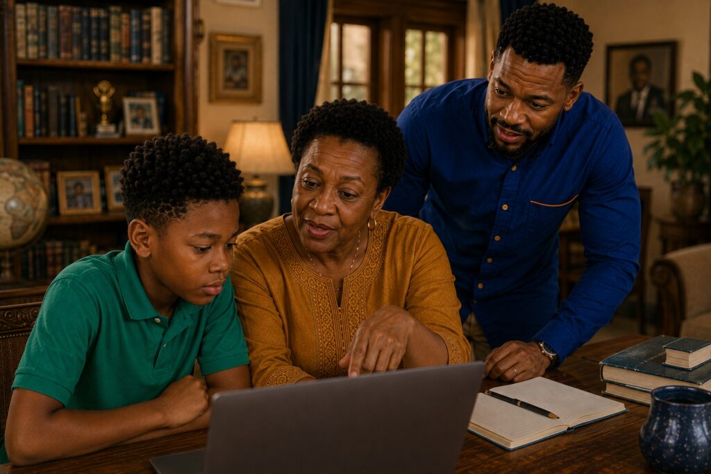Mummy Chrys teaches Hector about AI privacy